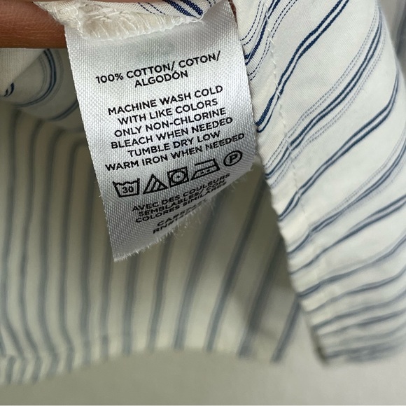 Loft Striped Everyday Shirt in Blue and White size XL - Picture 8 of 12